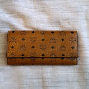MCM Color Visetos Large Tri-Fold Wallet